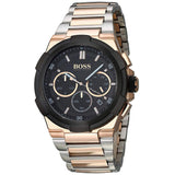 Hugo Boss Supernova Black Dial Two Tone Steel Strap Watch for Men - 1513358 Authentic Buy Shop Now