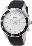 Hugo Boss Rafale Chronograh Quartz White Dial Black Leather Strap Watch For Men - HB1513403 Authentic Buy Shop Now