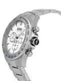 Hugo Boss Ikon Chronograph White Dial Silver Steel Strap Watch for Men - 1512962 Authentic Buy Shop Now