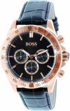Hugo Boss Ikon Black Dial Black Leather Strap Watch for Men - 1513179 Authentic Buy Shop Now