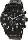 Hugo Boss Chronograph Black Dial Black Steel Strap Watch for Men - 1513180 Authentic Buy Shop Now