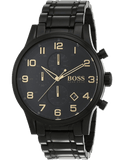 Hugo Boss Aeroliner Black Dial Black Steel Strap Watch for Men - 1513275 Authentic Buy Shop Now