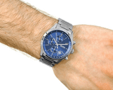Hugo Boss Grand Prix Blue Dial Silver Steel Strap Watch for Men - 1513478 Authentic Buy Shop Now