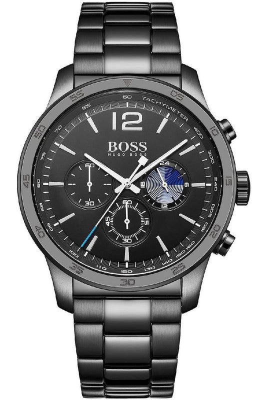 Hugo Boss Professional Black Dial Black Steel Strap Watch for Men - 1513528 Authentic Buy Shop Now