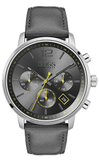 Hugo Boss Attitude Grey Dial Grey Leather Strap Watch for Men - 1513658 Authentic Buy Shop Now