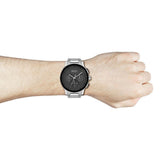 Hugo Boss Peak Black Dial Silver Steel Strap Watch for Men - 1513762 Authentic Buy Shop Now