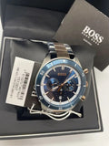 Hugo Boss Santiago Blue Dial Two Tone Steel Strap Watch for Men - 1513937 Authentic Buy Shop Now