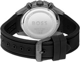Hugo Boss Energy Chronograph Black Dial Black Silicon Strap Watch For Men - 1513969 Authentic Buy Shop Now