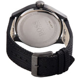 Hugo Boss Aeroliner Chronograph Black Dial Black Leather Strap Watch For Men - 1513086 Authentic Buy Shop Now