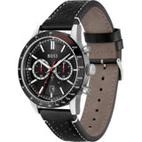 Hugo Boss Allure Black Dial Black Leather Strap Watch for Men - 1513920 Authentic Buy Shop Now