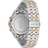 Hugo Boss Associate Chronograph Black Dial Two Tone Steel Strap Watch for Men - 1513840 Authentic Buy Shop Now