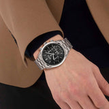 Hugo Boss Champion Black Dial Silver Steel Strap Watch for Men - 1513871 Authentic Buy Shop Now