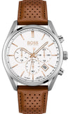 Hugo Boss Champion White Dial Brown Leather Strap Watch for Men - 1513879 Authentic Buy Shop Now