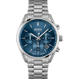 Hugo Boss Associate Blue Dial Silver Steel Strap Watch for Men - 1513839 Authentic Buy Shop Now