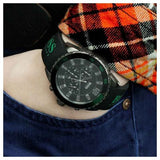 Hugo Boss Aeroliner Chronograph Black Dial Green Rubber Strap Watch For Men - HB1512847 Authentic Buy Shop Now