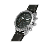 Hugo Boss Aero Chronograph Black Dial Black Leather Strap Watch for Men - 1513770 Authentic Buy Shop Now