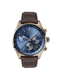 Hugo Boss Grand Prix Blue Dial Brown Leather Strap Watch for Men - 1513604 Authentic Buy Shop Now