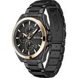 Hugo Boss Grand Prix Black Dial Black Steel Strap Watch for Men - 1513578 Authentic Buy Shop Now