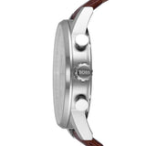 Hugo Boss Navigator White Dial Brown Leather Strap Watch for Men - 1513495 Authentic Buy Shop Now