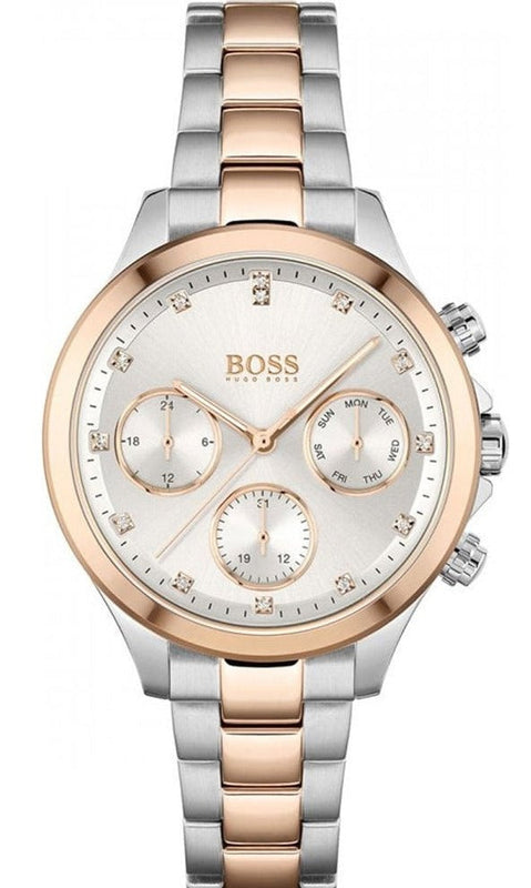 Hugo Boss Hera White Dial Two Tone Steel Strap Watch for Women - 1502564 Authentic Buy Shop Now