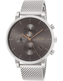 Hugo Boss Integrity Grey Dial Silver Mesh Bracelet Watch for Men - 1513807 Authentic Buy Shop Now