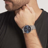 Hugo Boss Integrity Blue Dial Silver Steel Strap Watch for Men - 1513779 Authentic Buy Shop Now