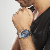 Hugo Boss Skymaster Blue Dial Silver Steel Strap Watch for Men - 1513784 Authentic Buy Shop Now