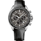 Hugo Boss Contemporary Sport Driver Black Dial Black Leather Strap Watch for Men - 1513085 Authentic Buy Shop Now