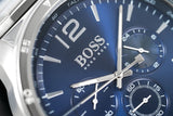 Hugo Boss Professional Chronograph Blue Dial Silver Steel Strap Watch for Men - 1513527 Authentic Buy Shop Now