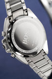 Hugo Boss Chronograph Driver Blue Dial Silver Steel Strap Watch for Men - 1513081 Authentic Buy Shop Now
