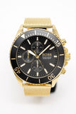 Hugo Boss Ocean Edition Black Dial Gold Mesh Bracelet Watch for Men - 1513703 Authentic Buy Shop Now