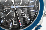 Hugo Boss Velocity Black Dial Blue Rubber Strap Watch for Men - 1513717 Authentic Buy Shop Now