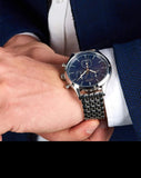 Hugo Boss Companion Blue Dial Silver Steel Strap Watch for Men - 1513653 Authentic Buy Shop Now