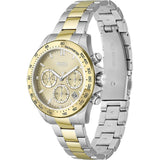 Hugo Boss Ikon Chronograph Silver Dial Two Tone Steel Strap Watch for Men - 1512960 Authentic Buy Shop Now