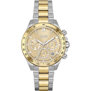 Hugo Boss Novia Gold Dial Two Tone Steel Strap Watch for Women - 1502618 Authentic Buy Shop Now