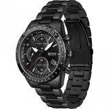 Hugo Boss Pilot Edition Chronograph Black Dial Black Steel Strap Watch for Men - 1513854 Authentic Buy Shop Now