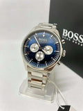 Hugo Boss Pioneer Blue Dial Silver Steel Strap Watch for Men - 1513713 Authentic Buy Shop Now