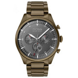 Hugo Boss Pioneer Quartz Gray Dial Brown Steel Strap Watch for Men - 1513715 Authentic Buy Shop Now