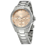 Hugo Boss Premiere Rose Gold Dial Silver Steel Strap Watch for Women - 1502444 Authentic Buy Shop Now