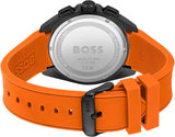 Hugo Boss Volane Black Dial Orange Silicone Strap Watch for Men - 1513957 Authentic Buy Shop Now