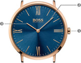 Hugo Boss Classic Jackson Blue Dial Brown Leather Strap Watch for Men - 1513458 Authentic Buy Shop Now
