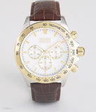 Hugo Boss Ikon White Dial Brown Leather Strap Watch for Men - 1513174 Authentic Buy Shop Now