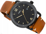 Fossil Commuter Three Hand Date Black Dial Brown Leather Strap Watch for Men - FS5276 Authentic Buy Shop Now