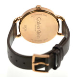 Calvin Klein Even Grey Dial Brown Leather Strap Watch for Women - K7B236G3 Authentic Buy Shop Now