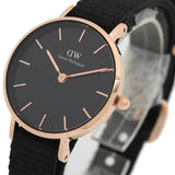 Daniel Wellington Petite Cornwall Black Dial Black Nylon Strap Watch for Women - DW00100247 Authentic Buy Shop Now