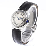Cartier Ballon Bleu Silver Dial Black Leather Strap Watch for Women - W69018Z4 Authentic Buy Shop Now