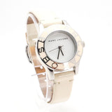 Marc Jacobs Blade White Dial White Leather Strap Watch for Women - MBM1098 Authentic Buy Shop Now