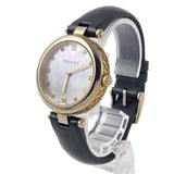 Gucci Diamantissima Quartz Mother of Pearl Dial Black Leather Strap Watch for Women - YA141404 Authentic Buy Shop Now