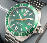 Tag Heuer Formula 1 Limited Edition Green Dial Silver Steel Strap Watch for Men - WAZ1017.BA0842 Authentic Buy Shop Now