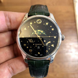 Gucci G-Timeless Black Dial Green Leather Strap Unisex Watch - YA126326 Authentic Buy Shop Now